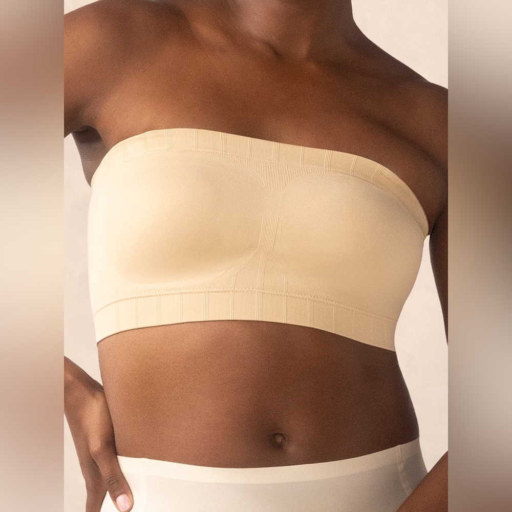 Truekind NWT Convertible Seamless Strapless Bandeau Bra - Cream Size M